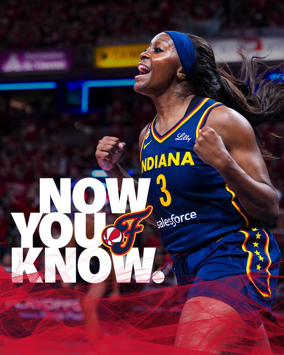 Indiana Fever official Now You Know playoff graphic after Game 2 victory