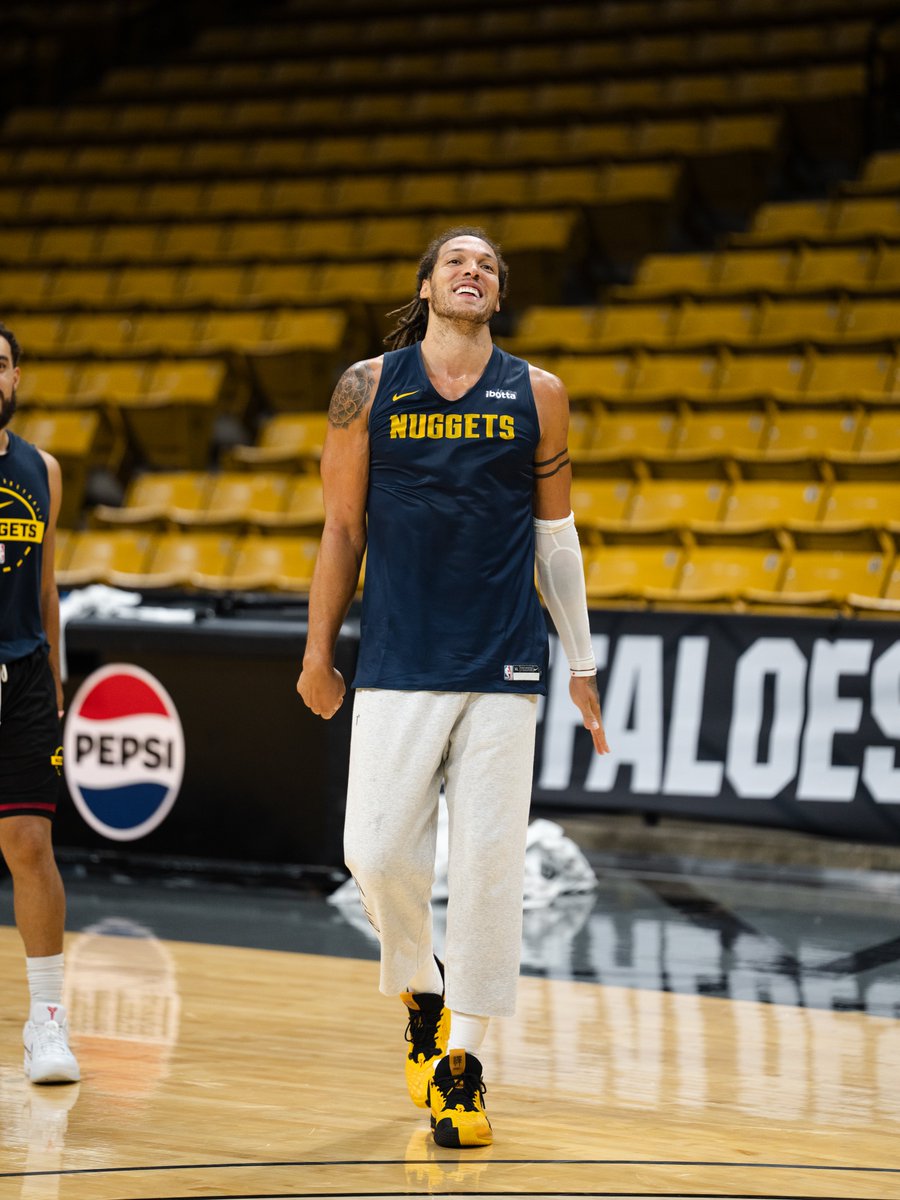 CUBuffs's tweet photo. It's a @nuggets takeover at CUEC! 

#GoBuffs x #MileHighBasketball https://t.co/9kcFkgNxkx
