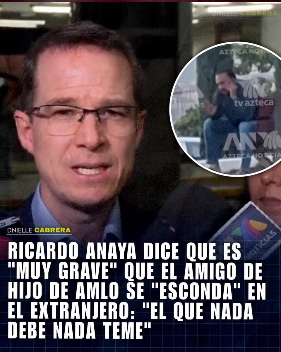DnielleCabrera's tweet photo. 🚨 YA SE LE OLVIDÓ QUE ESTUVO 6 AÑOS ESCONDIDO EN EEUU!

El senador pluri Ricardo Anaya dijo que es “muy grave” que Amilcar Olán el amigo de un hijo de AMLO, esté viviendo en Suiza mientras que “está siendo investigado”
en México.

 Exigió que regrese a país para “enfrentar la justicia”. Lo curioso es que el senador ya olvidó que estuvo seis años en el extranjero, huyendo de la justicia mexicana 🤣