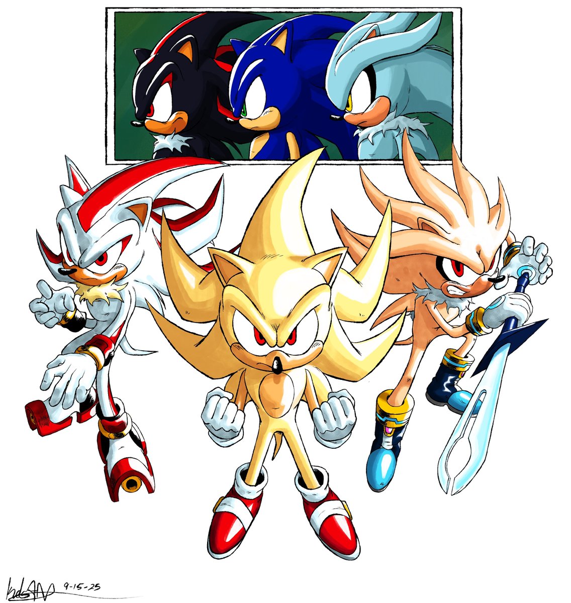 KOLSANART's tweet photo. Some of my favorite Sonic x DBZ redraws that I've done https://t.co/K2YnWQwM6N