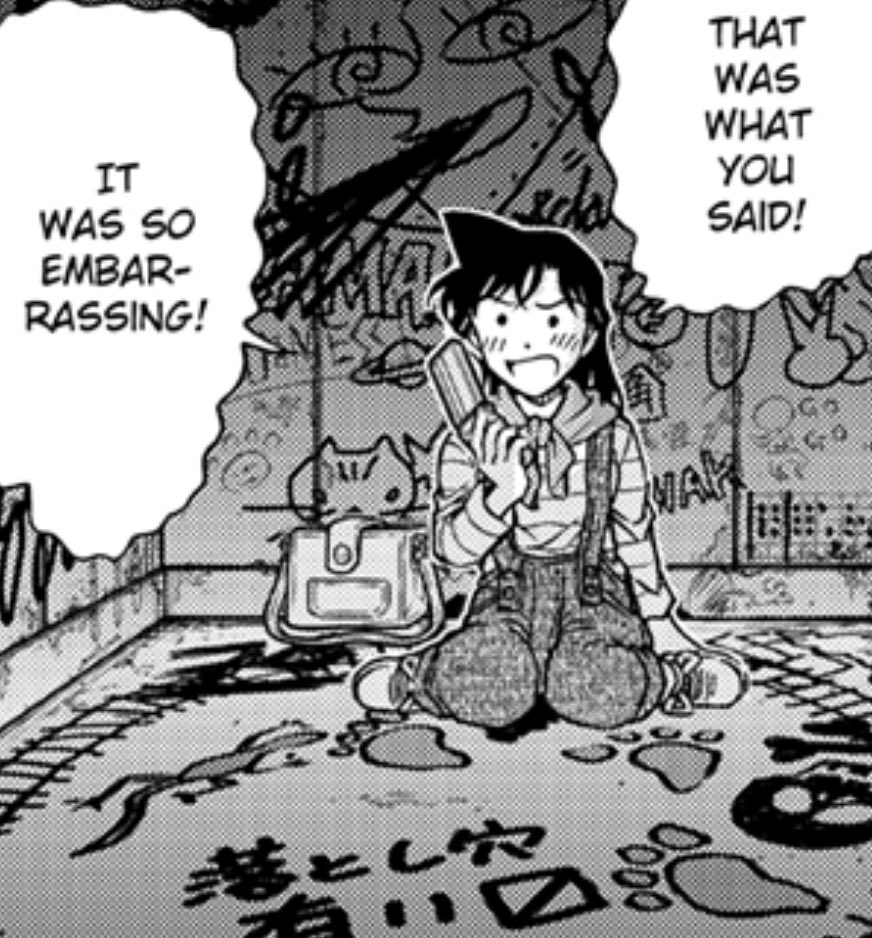 shoujosquirrels's tweet photo. Ran: Do you remeber what you said? It was so embarassing! 

Shinichi: Well you can’t be embarrassed now we’re dating.

- my dialog it’s not part of the chapter 😂 https://t.co/oNzGss4Ey1