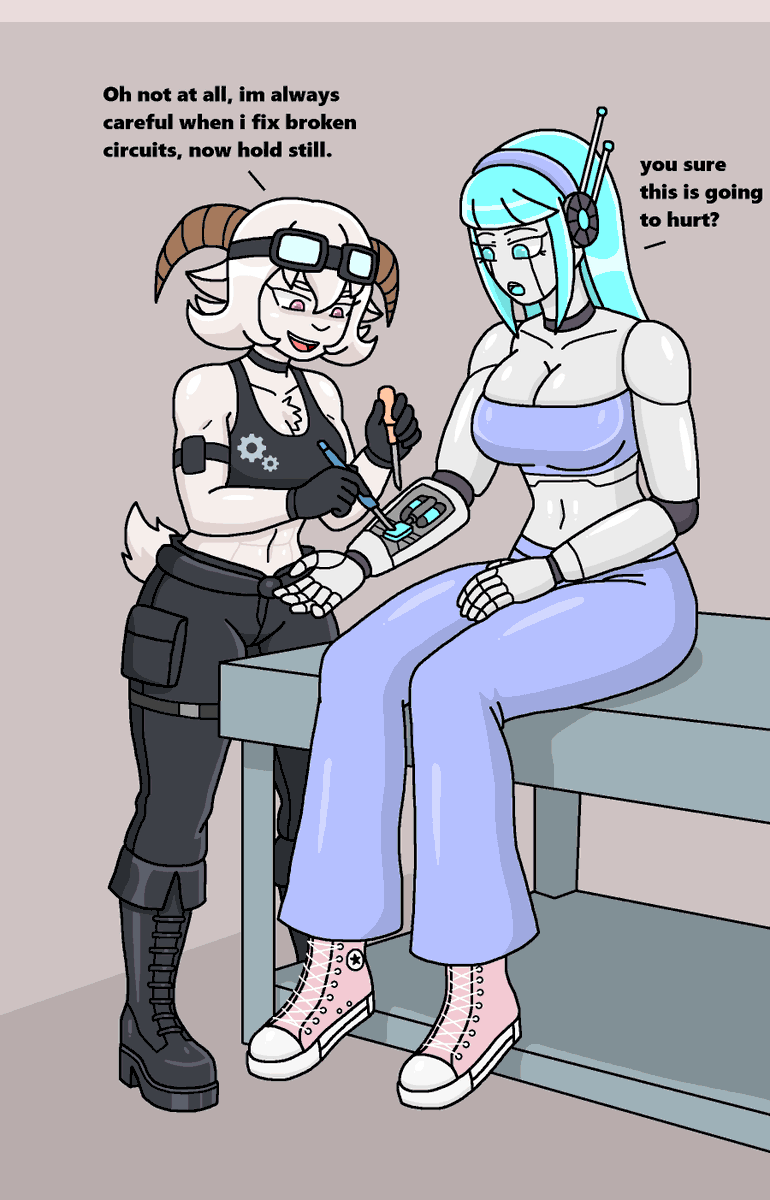 MysteryMatter1's tweet photo. [OC] Andrea helps fixing vivian's arm good as new. https://t.co/pW2rAFI62V