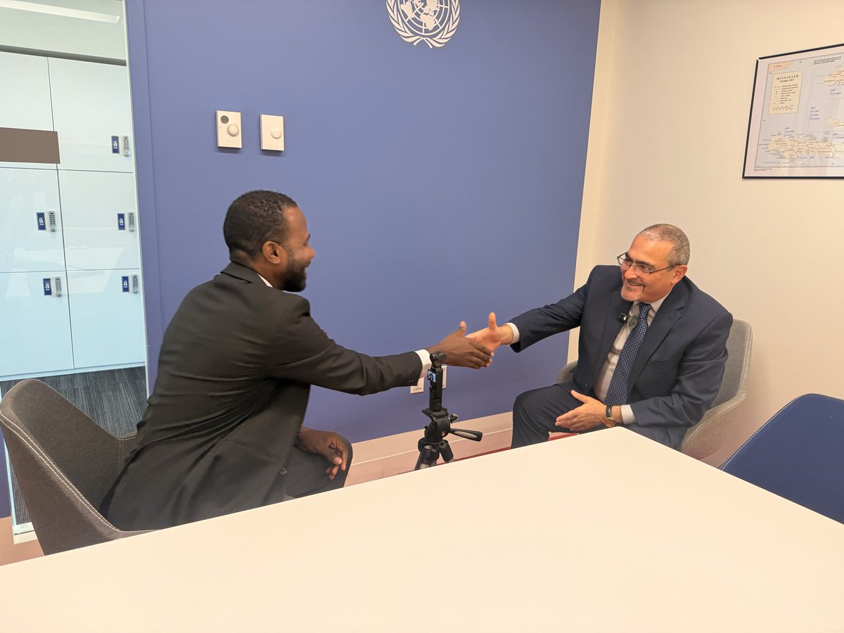 monemmakki's tweet photo. On the margins of #UNG, I spoke with Ramiz Alakbarov, Acting UN Special Coordinator for the #MiddleEast Peace Process.

We discussed the UN’s humanitarian efforts in #Gaza, the deteriorating situation in the #WestBank.

Full interview in Arabic: https://t.co/N0JDlhZZ8n https://t.co/GY4THcpcLX