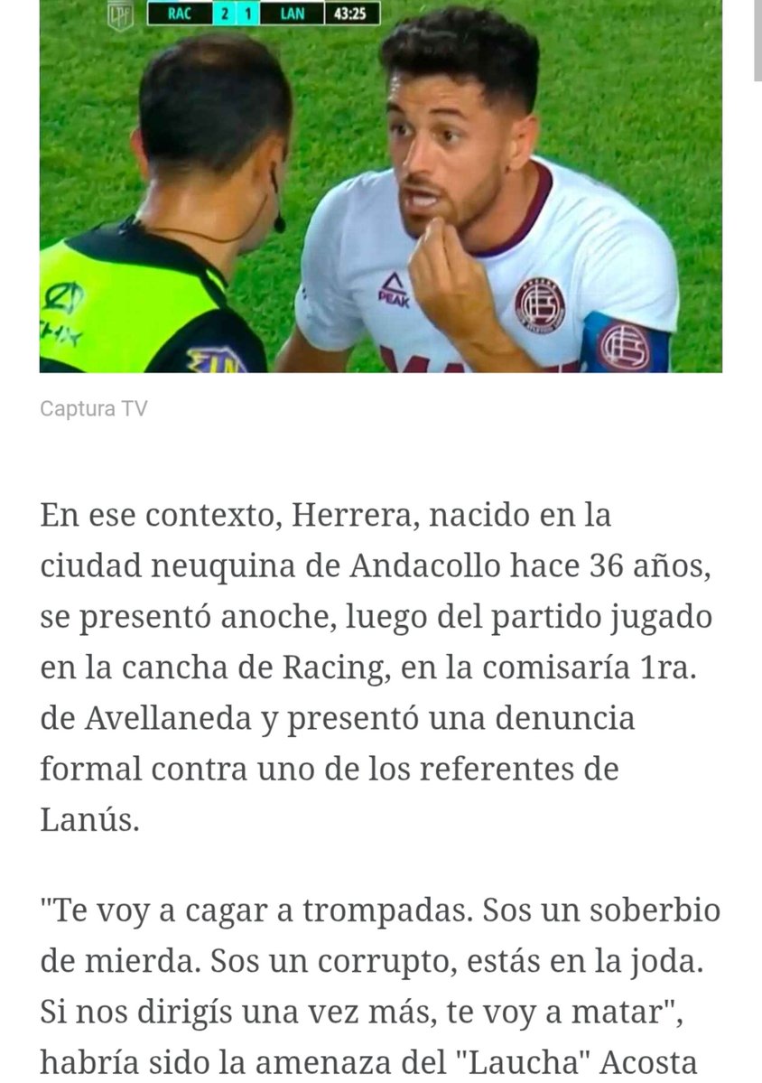 MatiasGranate_7's tweet photo. Es insolito, pusieron al corrupto de Herrera a dirigir el Newells Lanús del sábado.

Viene de regalarle un titulo a Central, y es el arbitro con el que Lanús gano 1 de los ultimos 15.

Si nos organizamos lo enterramos en el Parque de la Independencia. https://t.co/udvkqkDMP9