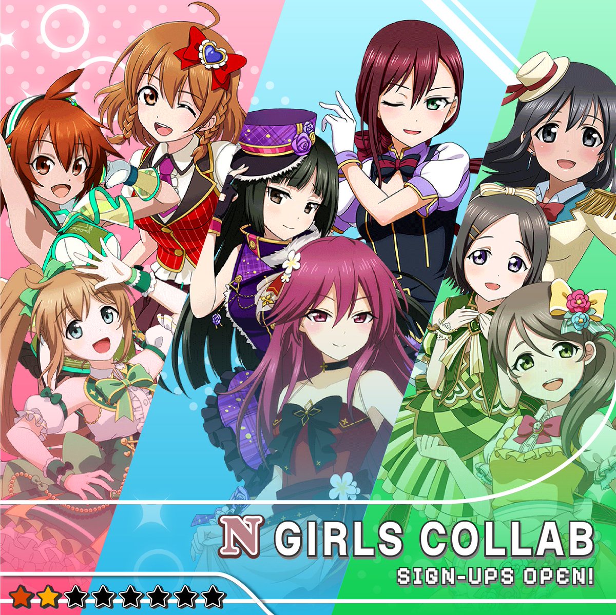 LoveLiveCollabs's tweet photo. 🤍N-GIRL COLLAB

Hi everyone! I want to show you our new project: An event to make a sweet gesture for our favorite SIF girls!

For more info please check our information below!

Info doc: https://t.co/HipTCoTAhs

Sign-Ups: https://t.co/pG4UCflWFl

#lovelive #loveliveart https://t.co/IbE8EBNfoJ
