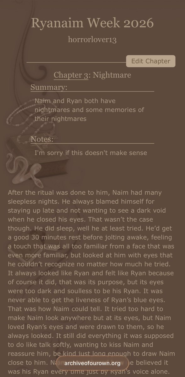 binbiter's tweet photo. Day 1: Nightmare is now published #Ryanaimweek 
https://t.co/1L4N0xvC8K https://t.co/QpZvjAgtwu