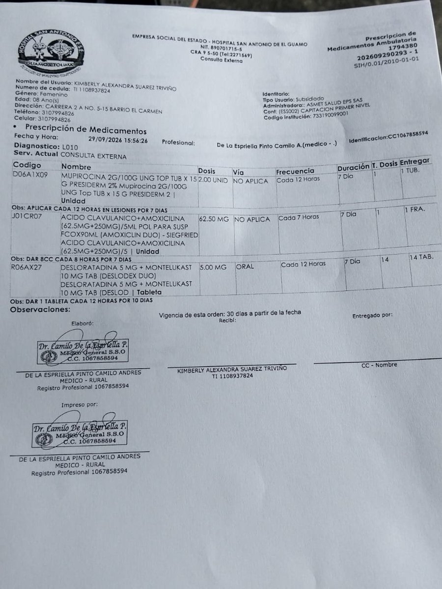 Alejand92128200's tweet photo. @AsmetSalud como es posibl q la farmacia del guamo tiene 2 empleadas para entregar medicamentos y no hay nada para entregar, fuimos hoy para la entrega d estos medicamentos y no hay nada, cuando el médico fórmla es xq se necesitan los mdicamentos no es x perder tiemp @Supersalud https://t.co/UvDk4wSEBP