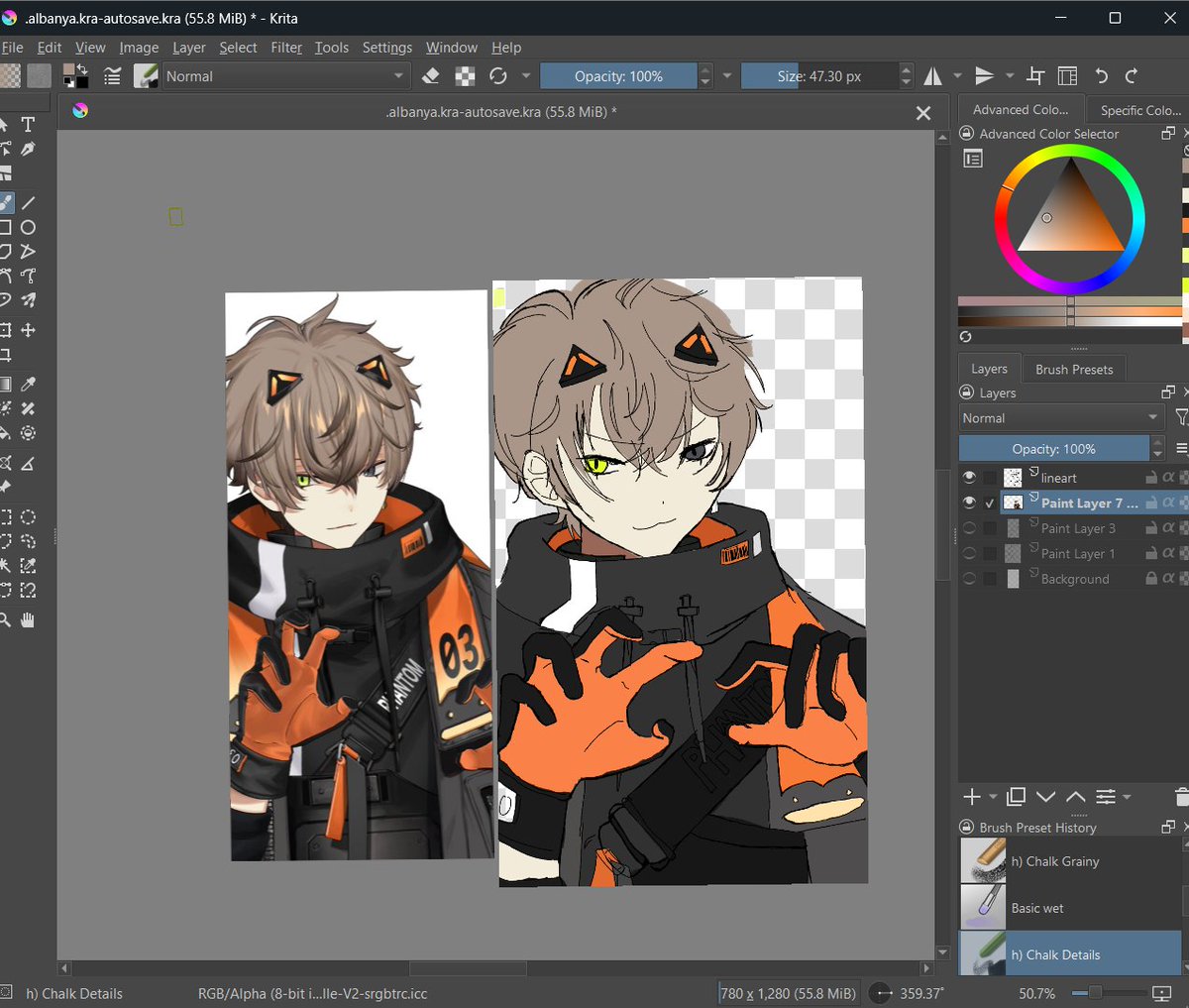 Poyo879461's tweet photo. First piece I actually worked on for hours straight..I am doing the rendering right now and then i will come up with something as the background!!!!! #AlbanKnoxArt https://t.co/IqOXNjeGRO
