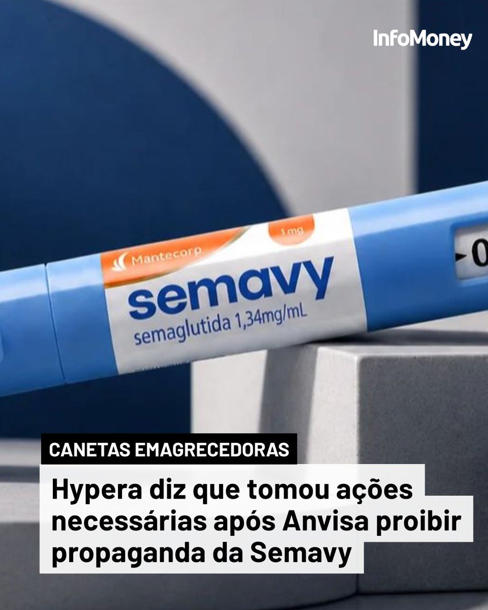 infomoney's tweet photo. Em nota, a companhia reforça seu compromisso com o cumprimento rigoroso da legislação sanitária e com a promoção do uso adequado e responsável de medicamentos
Leia mais no site do InfoMoney: https://t.co/SNiNR0rdmY
Foto: Divulgação/Semavy
#Semavy #CanetasEmagrecedoras #Medicamentos #Brasil