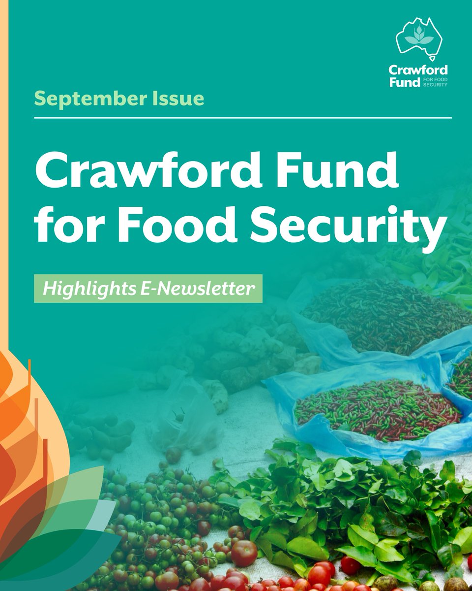 CrawfordFund's tweet photo. 📰 Our September newsletter is out!

Inside: rising food demand and slowing productivity growth, our new “In conversation with…” series, #26CFConf Scholar Reflections, #NextGenAg4D updates and more.

📖 https://t.co/7uCZu78J3m https://t.co/2Jw4Ez5Vvg