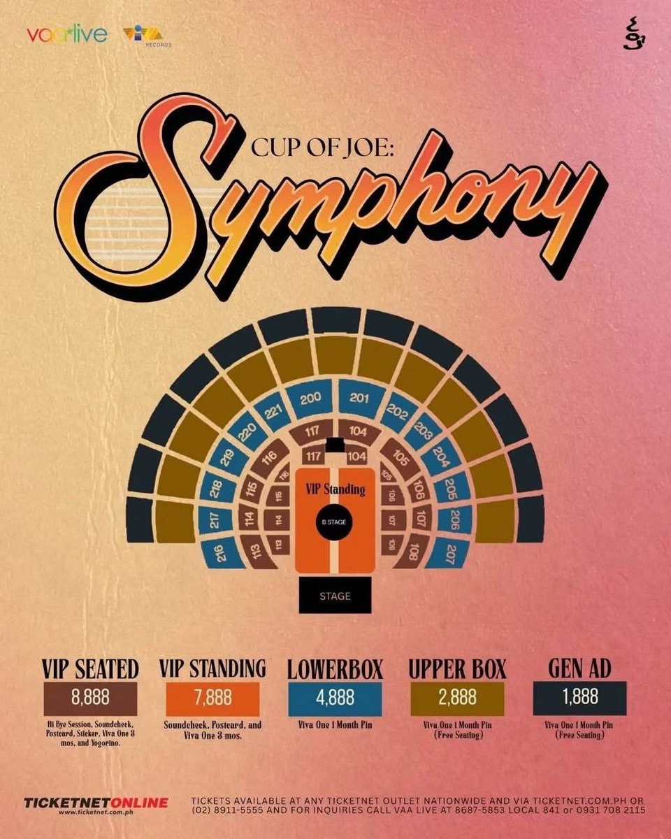 rinassists's tweet photo. open for ticket assistance!

CUP OF JOE: SYMPHONY

✨ tickets under your name
✨ tpa fee: 300-500 (depends on your seat)

proofs — #rinassists

💌 send us a message to avail! https://t.co/r5Yu35fgam
