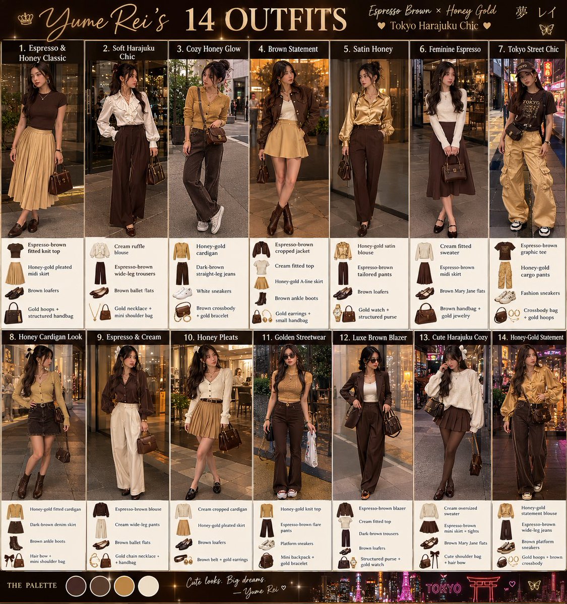 MacchiBby's tweet photo. 🌙🎀 おやすみ, loves! 🤎✨

Tokyo nights, Harajuku dreams, tiny bows, glossy details &amp; a little bit of runway magic. 👜🧸🍯

Sweet, stylish, slightly mysterious…
just the way a Tokyo night should feel. 🌙💛 https://t.co/BY2ddpfgyC