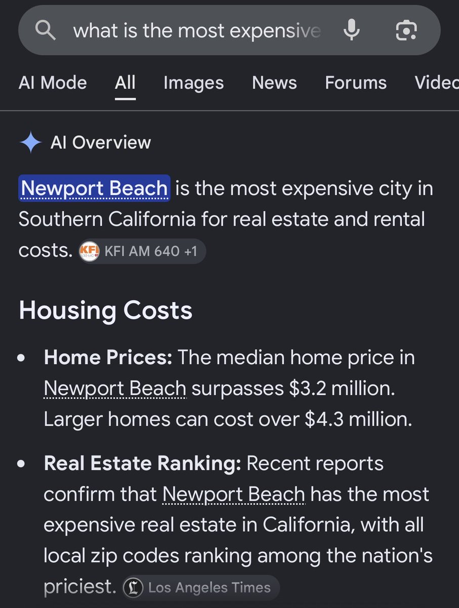 h8tow8's tweet photo. @BishopFromArk Newport Beach is the most expensive city in SoCal.. (compare it against Santa Ana housing prices and you’ll significant different for the average home price) https://t.co/3dug5Vqo6R