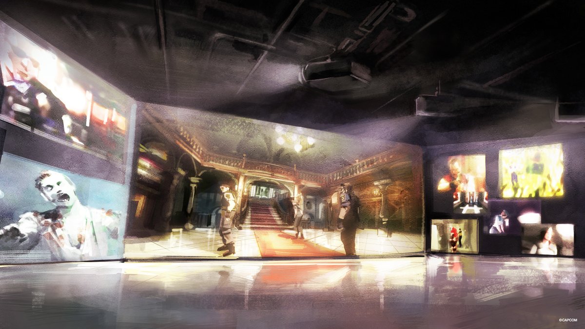 BIO30th_ex's tweet photo. ╭━━━━━━━━━━━━━━━━━━╮
　THE WORLD OF BIOHAZARD30周年展
　コンテンツ紹介 ④
╰━ｖ━━━━━━━━━━━━━━━━╯
　　🧟

現実から「バイオハザード」の世界へ——。

シリーズの歴史を刻んできた数々の「事件」を
大画面で振り返るシアターコンテンツが登場！
世界観に一気に引き込まれる臨場感を、ぜひ会場でご期待ください📽️🚨

🔗https://t.co/RDnGTTLTZG

#REBHFun
#REBH30th
