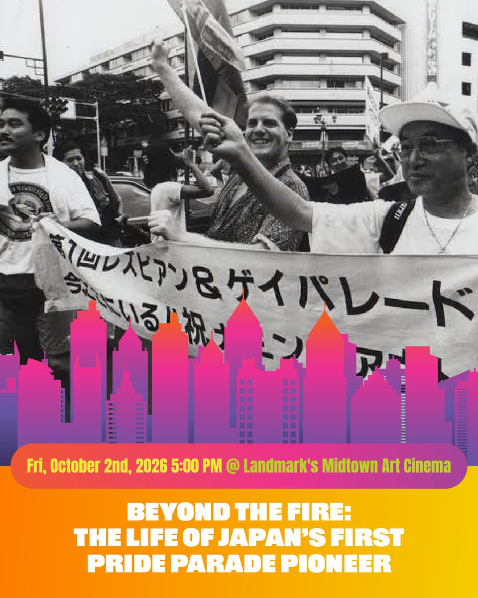 OutonFilm's tweet photo. ๐ฅ Beyond the Fire follows Teishiro Minami, who launched Japanโs first Pride parade in 1994. Now in his 90s, he reflects on the fights, fractures & victories that shaped Japanโs LGBTQ+ movement.
๐ฌ Oct. 2 | 5 PM
๐ Landmark Midtown
๐๏ธ https://t.co/NGllOD7Tfp
#OOF39 #OutOnFilm https://t.co/mxU9ocH3k1