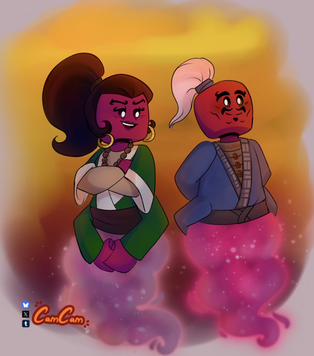 CamCamBeaux's tweet photo. Small sketch of Arrakore and my oc Haniyah, I’ve noticed I haven’t seen ANY Arrakore art around and I haven’t colored him before!

#Ninjago #NinjagoDragonsRising #digitalart #ocart https://t.co/REFeKCY6oV