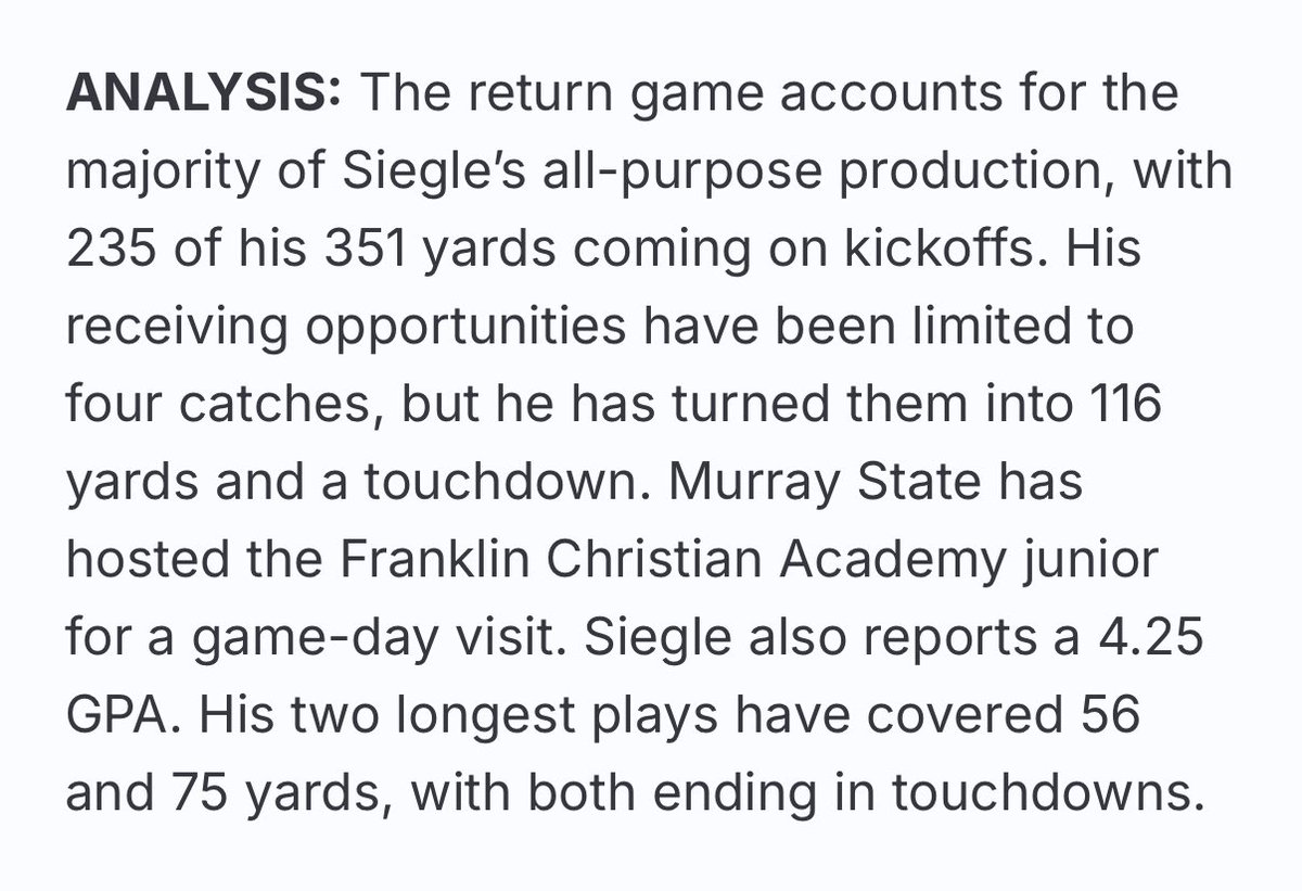 oliverjsiegle's tweet photo. Thank you @sixstarfootball for the write up! 
@AthleteLevel @CoachTBarr @PPathApp @615Preps @CSmithScout @BuckFitz @NCEC_Recruiting @PRCoachBrim @1CoachBailey @TnVarsity @PrepRedzoneTN https://t.co/4vt5kW8u5c