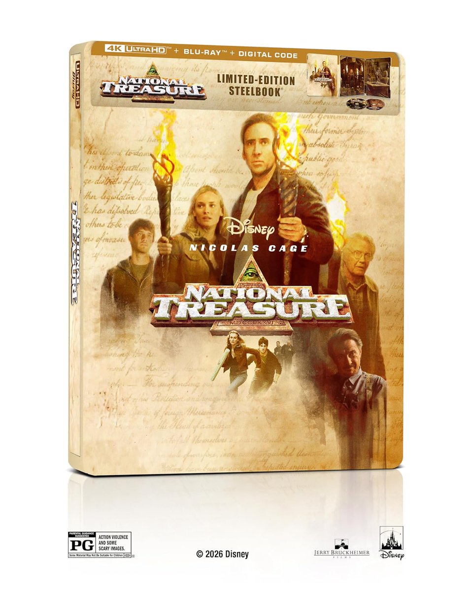 ChroniclesSci's tweet photo. 🏴‍☠️ National Treasure is getting the 4K SteelBook treatment!

Will you be pre-ordering this limited-edition 4K Ultra HD release, or is this one you'll be passing on?

Let us know in the comments 👇

#NationalTreasure #4K #4KUltraHD #SteelBook #PhysicalMedia https://t.co/QwSkXEEJMp