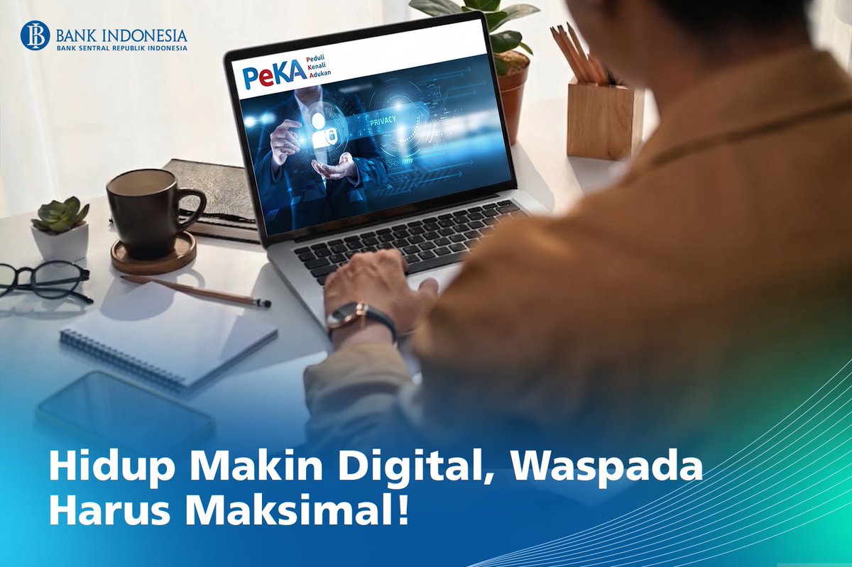 bank_indonesia's tweet photo. Lagi asik checkout diskonan online atau dapat pesan berhadiah, eh, tiba-tiba ada pesan asing minta klik link? Niat hati mau bertransaksi digital, tapi kalau teledor malah bisa bikin rugi!

#SobatRupiah, di balik kemudahan teknologi, kejahatan dunia maya juga makin beragam modusnya. Biar nggak gampang terjebak, yuk selalu pahami PEKA:
💡 PEDULI manfaat, risiko dan keamanan transaksi pembayaran kamu.
🔍 KENALI penyelenggara dan regulatornya. Pilih yang resmi dan terpercaya.
📢 ADUKAN masalah ke BI untuk ditindaklanjuti

Sebagai informasi, cakupan pelindungan konsumen BI berada di area penyelenggara sistem pembayaran, mulai dari kartu debit/ATM, kartu kredit, uang elektronik, cek atau bilyet giro, dompet elektronik, transfer dana, hingga berbagai transaksi pembayaran tunai maupun non-tunai.

Sobat punya kendala dan bingung alur pengaduannya?
Atau mau tahu daftar Penyelenggara Berizin yang diatur dan diawasi oleh BI agar transaksi lebih aman?

Klik 👇
https://t.co/t2uFpi0URj