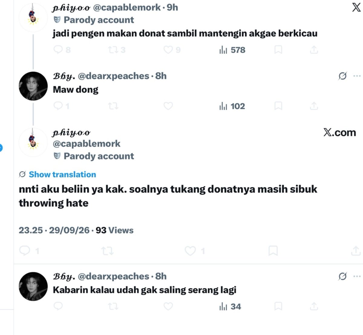 helianflower's tweet photo. Aduh kakak markf kalo kepengen banget donat ku bisa dm aja 🥹 ga perlu nyindir2 loh padahal. Segitu pengennya ya, ya ampuuuun. Makanya belajar bikin jangan cuma jago ngatain. Atau emg gini ya kelakuannya tukang bully personal? Dan jadiin kerjaan org as insult? 🙂‍↔️ https://t.co/W9nrUrWJt3