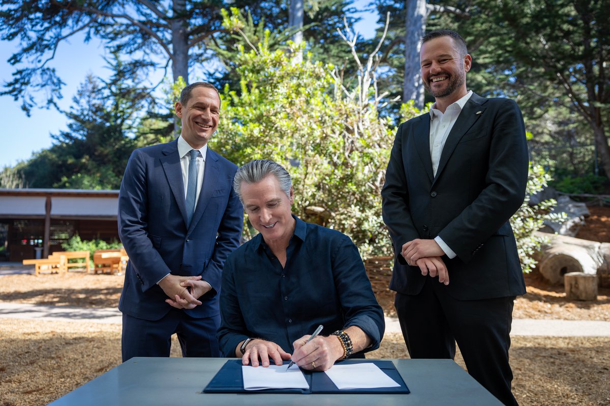CAgovernor's tweet photo. I've just signed a series of bills to help speed up home construction, cut unnecessary red tape, expand housing options, and connect homeless Californians with recovery-centered housing.

We're not taking our foot off the gas to create more affordable housing up and down the state.