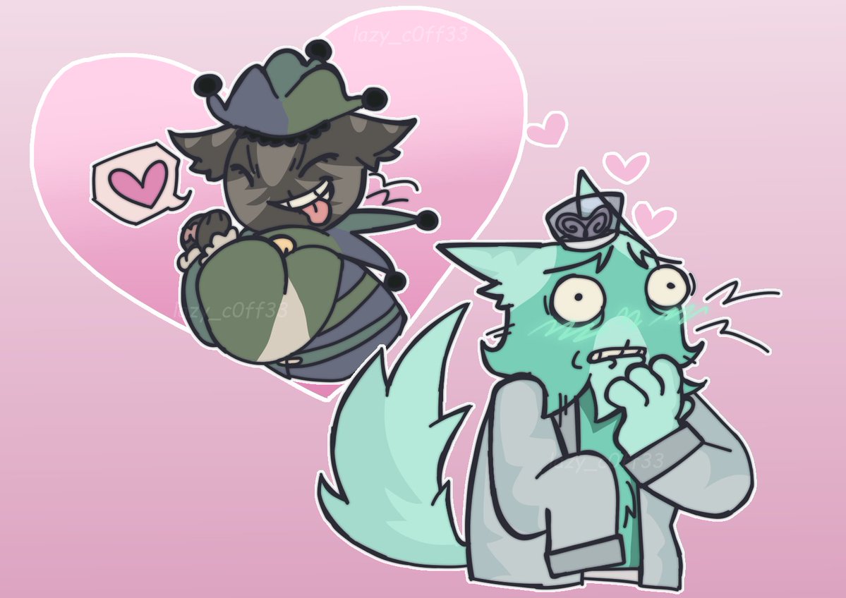 lazy_c0ff33's tweet photo. ooh someone has a crush 👀 #mewgenicsart #frankthur https://t.co/49exMY6zak