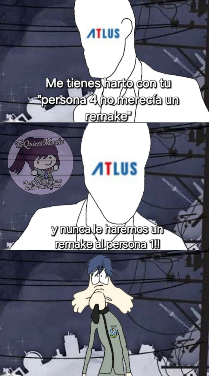TQMPNJRP's tweet photo. Un golpe dolía menos
(El admin fox después de 1 año finalmente pudo pasarse el persona 1)
-fox rain 🐸 https://t.co/pG5quf0FVC