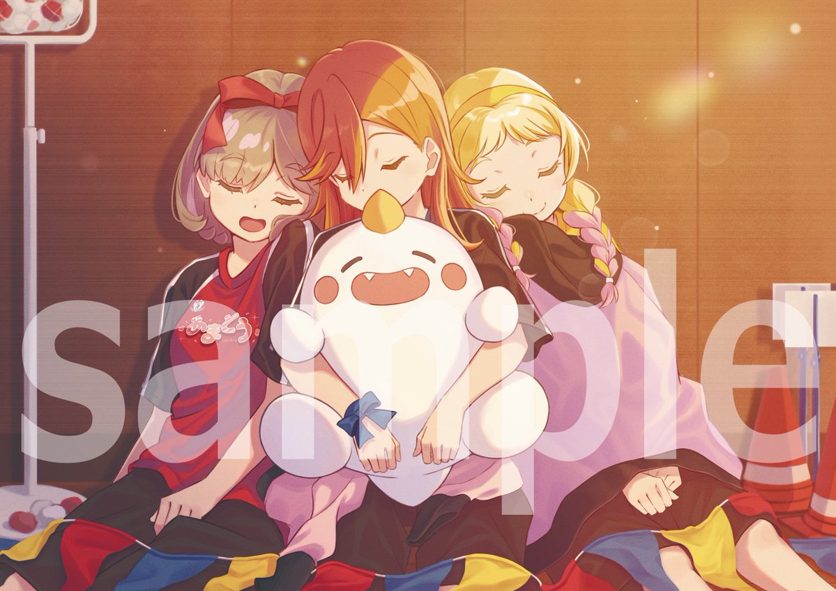 macken666's tweet photo. 【お知らせ】9/30発売『LoveLive!Days 2026年11月号』掲載「みんなのラブライ部!」コーナー扉イラストにてLiella!より澁谷かのんちゃん、唐可可ちゃん、鬼塚夏美ちゃんの3人を描かせていただきました! いつものライブとは一味違う、結女体育祭みたいなイベントも楽しいですね！💫
#lovelive #Liella https://t.co/kOjFnJqLeg