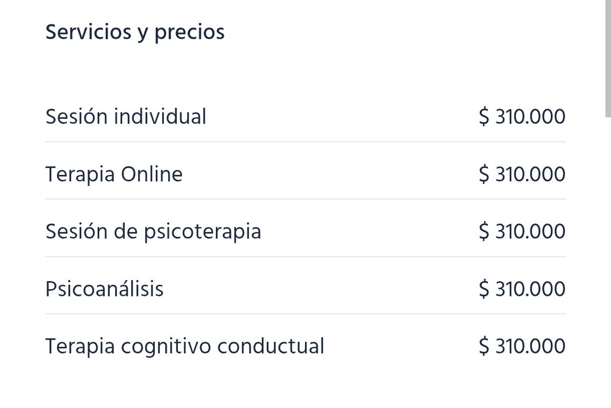 trabesties's tweet photo. dios estoy buscando psicólogo y me apareció un loco con estos precios usjdusjsis 😭? será error de typeo o genuinamente un psicólogo de caba está cobrando esto la sesión?? confirmen https://t.co/fqwii6VMJa