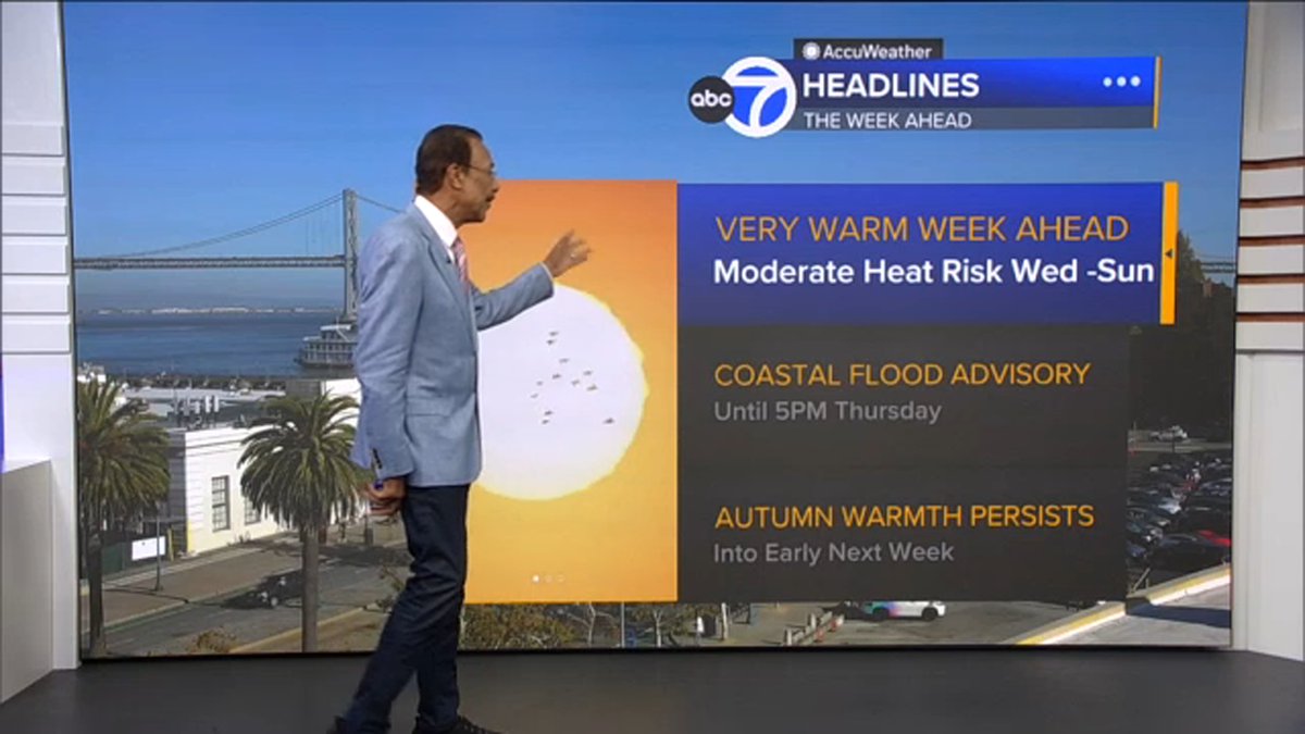 LiveDoppler7's tweet photo. Conditions will remain warm and windy through the early evening hours -- especially near the coast -- but winds will diminish overnight, and a few areas of patchy low clouds may develop along the coast. @SpencerABC7 has the forecast here: https://t.co/416nzKkKmT https://t.co/C8SB5b8edU