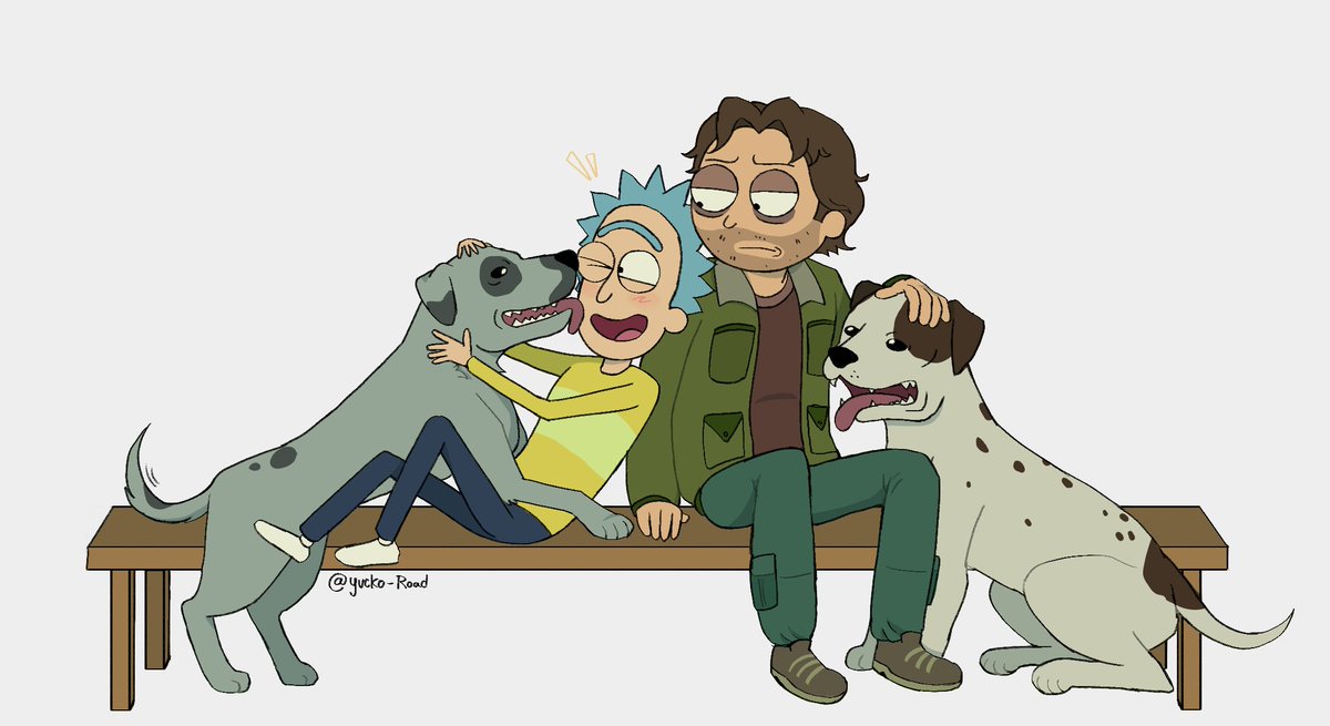 Yukkoroadz's tweet photo. Swapped-dynamic duo! #rickorty https://t.co/dQxcrA56ei