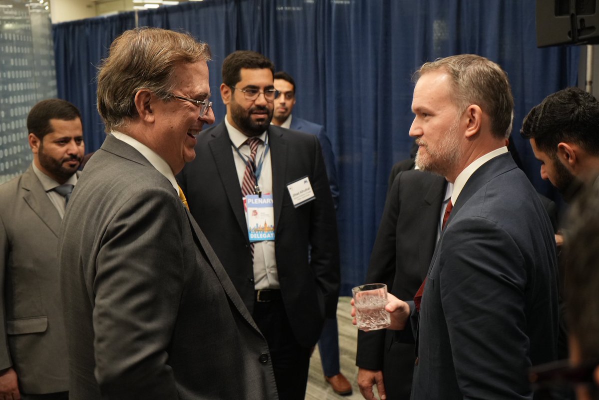 USTradeRep's tweet photo. To kick off the G20 Trade Ministerial, Ambassador Greer joined the G20 Trade Ministers for a welcome reception hosted by @BizRoundtable and @ShopFloorNAM, whose advocacy continues to support American businesses and expand opportunities for American workers. https://t.co/ubkXJPZzjt