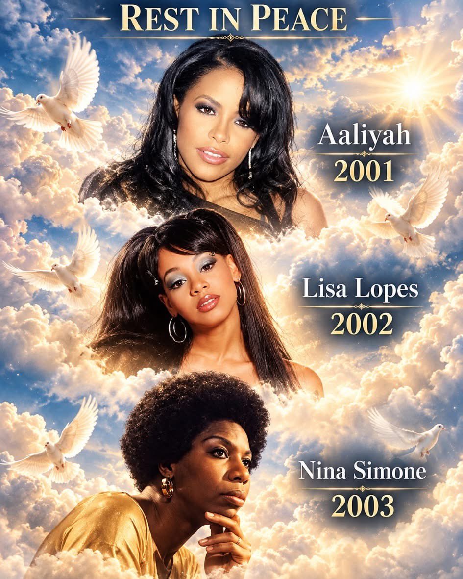 charlesmore25's tweet photo. Three Years. Three Losses. Three Voices That Never Faded. 🕊️

Rest in peace, Aaliyah, Lisa “Left Eye” Lopes, and Nina Simone. Their voices may be gone, but their music still speaks. ❤️🕊️ https://t.co/o1H66N5Rx7