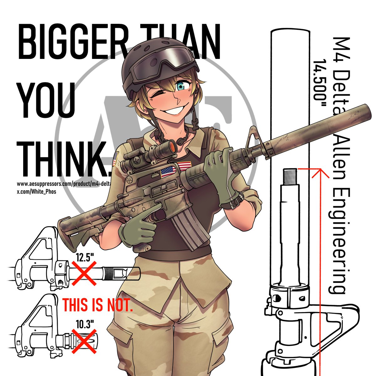 White_Phos's tweet photo. It always surprises me how much barrel is sleeved beneath an Allen Engineering suppressor.

#opsinc #gordy https://t.co/zM0NNgffTw