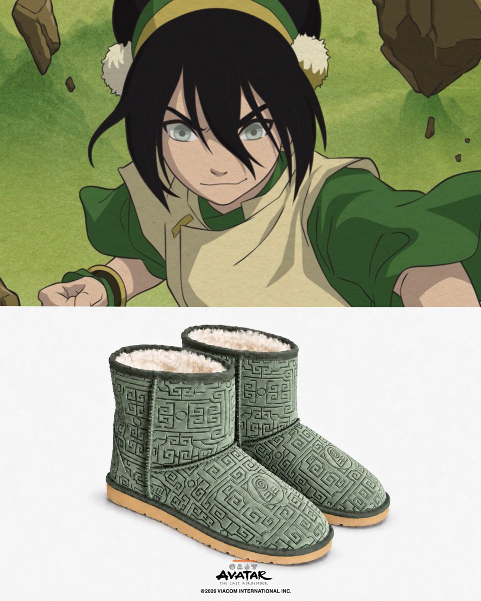 AvatarverseTV's tweet photo. First Look at Toph Beifong's Winter Boots from the Neptun x Avatar: The Last Airbender collaboration.

The collection officially drops on October 18. https://t.co/gUu2nx65OP