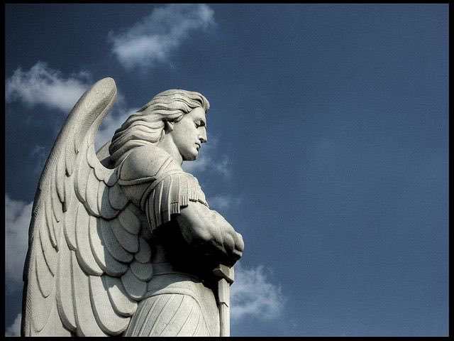 KnowledgeArchiv's tweet photo. The St. Michael the Archangel statue that watches over Mexico City goes hard. https://t.co/BVHtmTSjPo