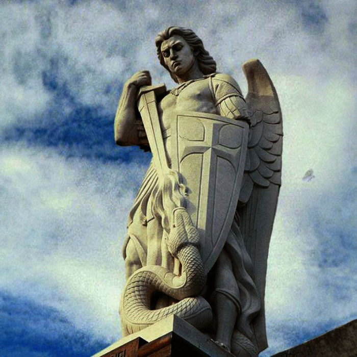 KnowledgeArchiv's tweet photo. The St. Michael the Archangel statue that watches over Mexico City goes hard. https://t.co/BVHtmTSjPo