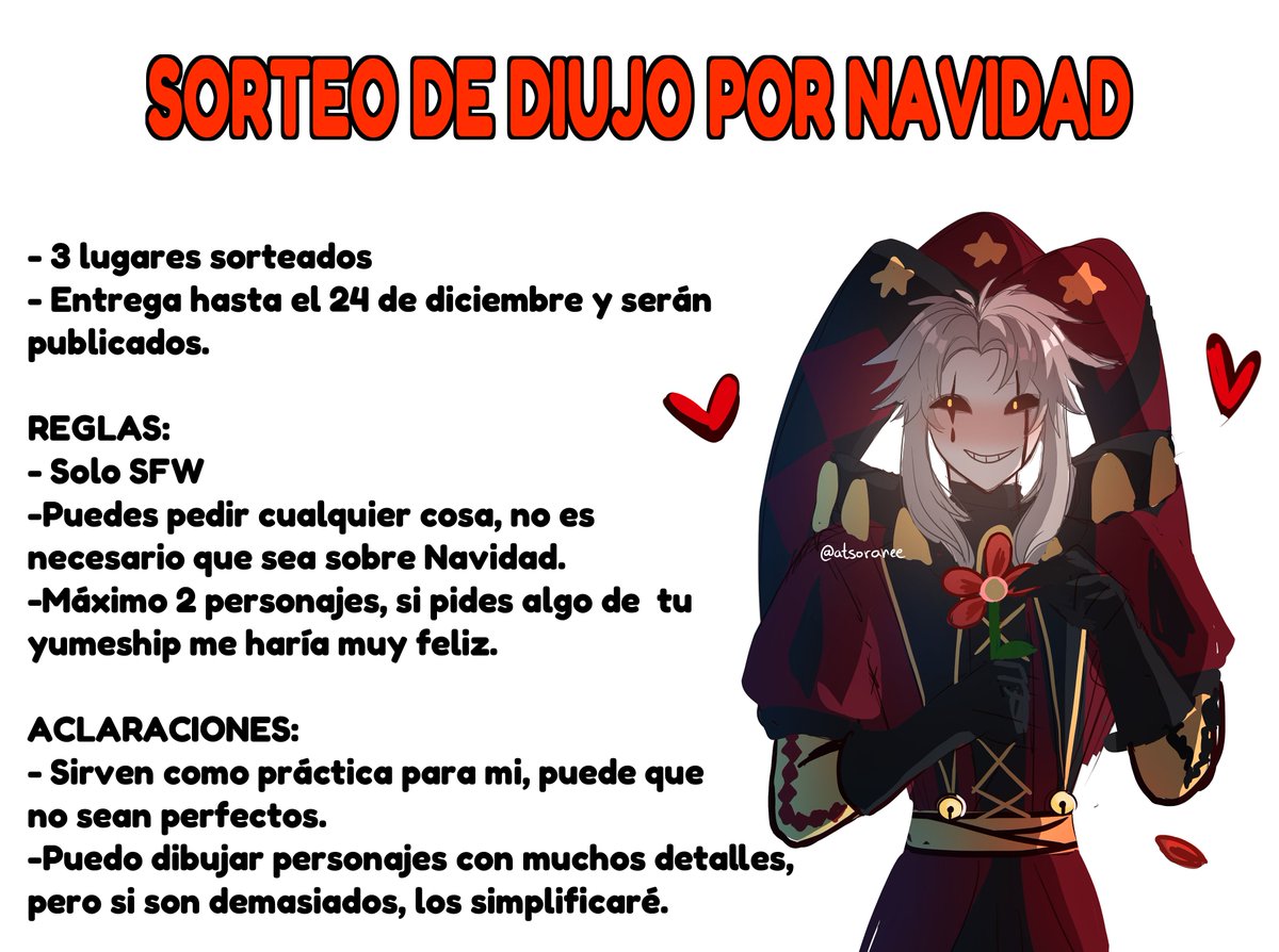 atsoranee's tweet photo. SORTEO DE DIBUJO
Llegó la hora del sorteo anual, en agradecimiento por su apoyo, este será solo por aquí.

Requisitos para participar: 
1. Seguirme
2. Comentar para participar

Tienen hasta el 2 de Octubre para comentar. 
¡El 4 de Octubre publico a los ganadores! https://t.co/BQUL2AXhYO