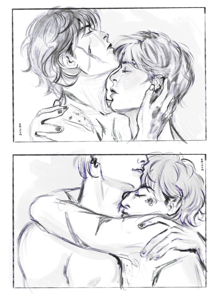 kalyakalera's tweet photo. heartwarming sketch 

#aftg #aftgfanart #andrewminyard #neiljosten #andreil #allforthegame https://t.co/NFsHkhruwO