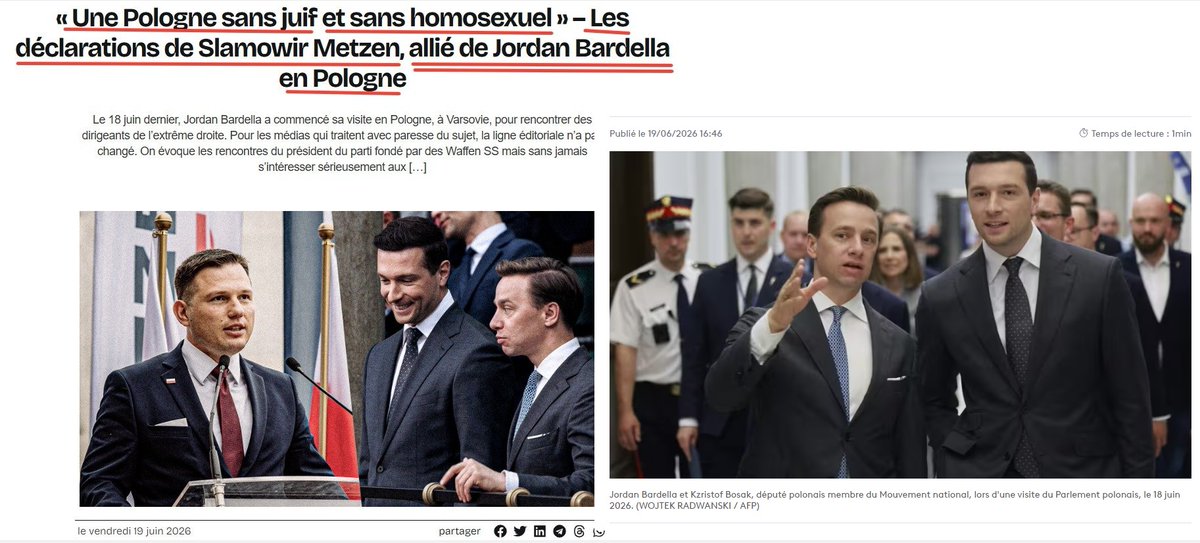 menalahy's tweet photo. @Guillaume_Bigot @Europe1 Oui, le Mossad connaissait le passé du #FHaine/#RHaine mais le Mossad a décidé de l'ignorer car ce qui l'intéressait c'est que le #FHaine/#RHaine est islamophobe.
Et ça arrange les affaires du Mossad.
Le Mossad sait aussi que Bardella continue de fréquenter des antisémites ! https://t.co/xswFPecuuh