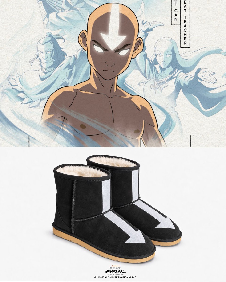 AvatarverseTV's tweet photo. First Look at Avatar Aang's Winter Boots from the Neptun x Avatar: The Last Airbender collaboration.

The collection officially drops on October 18. https://t.co/p2qoU7OREi