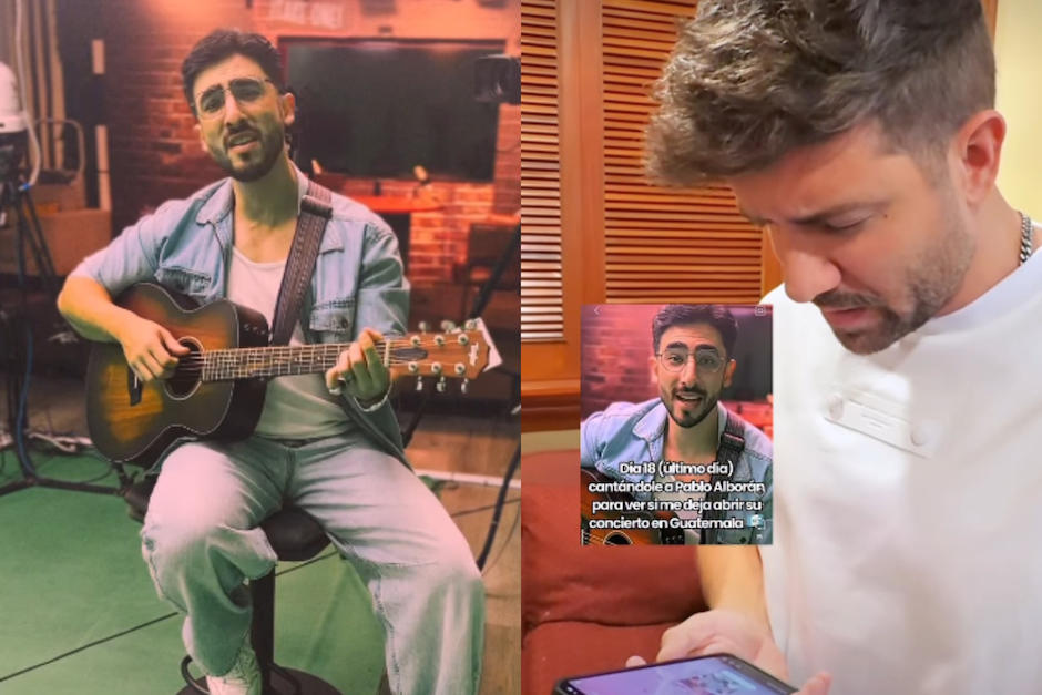 Pablo Alborán conoce a Andy Barrios y lo invita a abrir el Global Tour KM0 Guatemala