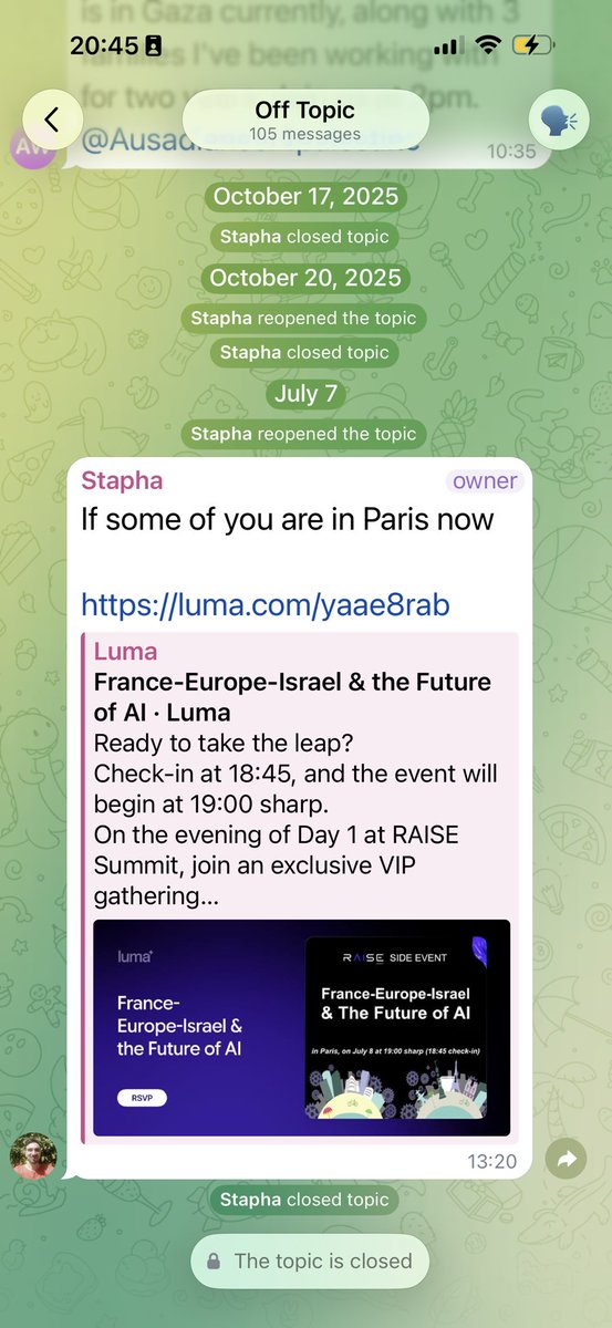InitiativeTrace's tweet photo. We have been tracking this guy since the ‘March to Gaza’ in 2025. He runs multiple telegram channels where he encourages people to try to get jobs at Israeli tech firms, explains how to get in to Israel to support a ‘free Palestine’ and protest in Israel. We blocked him from doing work with Tech Aviv a year ago, which he specifically mentioned having applied for a job with in one of the chats. He doesn’t try to hide what he is after. Imagine being so obsessed with Israel and Jews that it literally consumes you.