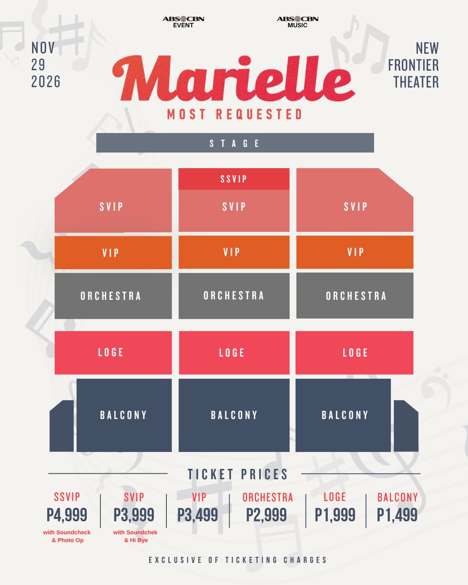 ABSCBNpr's tweet photo. Join The Pop Pristine Marielle Montellano this coming November as she performs your most requested power vocal hits LIVE

MARIELLE: Most Requested
🗓️ November 29, 2026
📍 New Frontier Theater

Tickets available at 2PM via TicketNet! 🎟️

#MarielleMontellano #StarMusicPH https://t.co/snmAFwNBLY