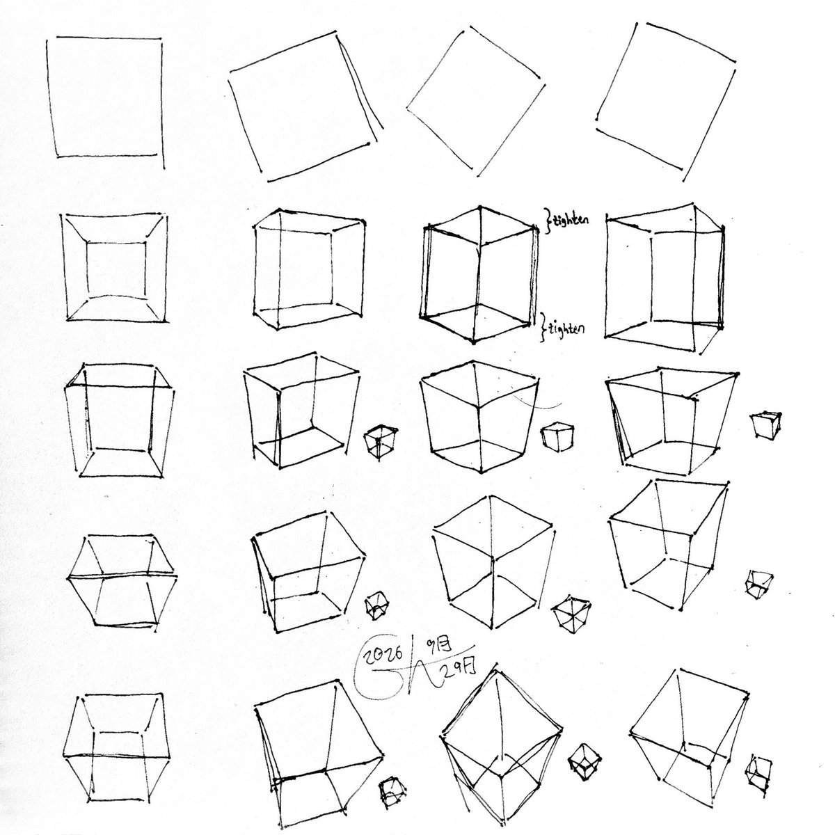 ArtGeo_K's tweet photo. This #art #drawing #sketch of the day is actually a really simple exercise that I don’t think I’ve actually done before but is kinda important to do. I also got ideas on how to raise the difficulty next time I draw this. https://t.co/zd2jE9ZFas