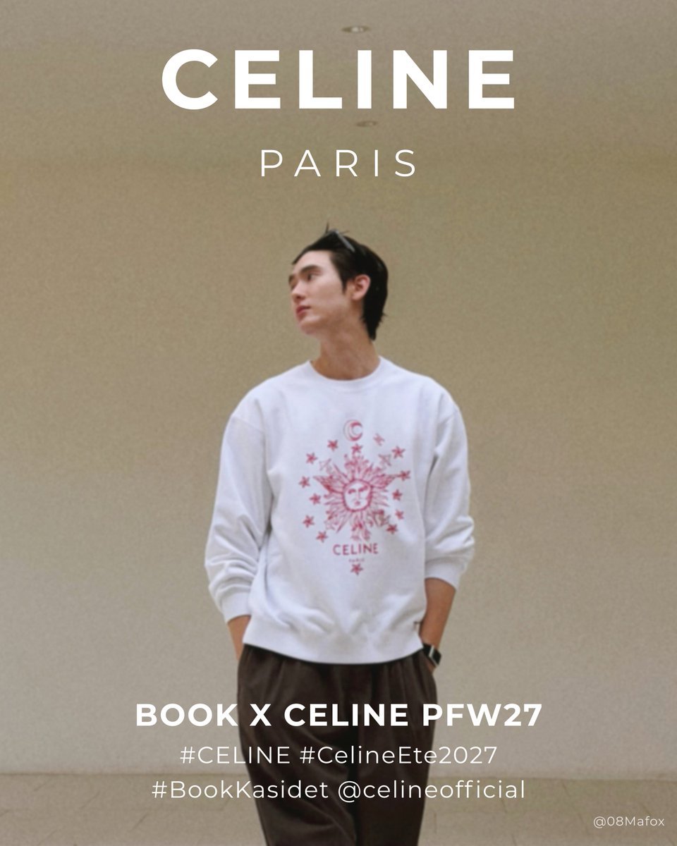 PhechrMni65871's tweet photo. น้องบุ๊ค 🤍

 BOOK X CELINE PFW27
#CELINE #CelineEte2027 
#BookKasidet @celineofficial https://t.co/bVLKovIYf0