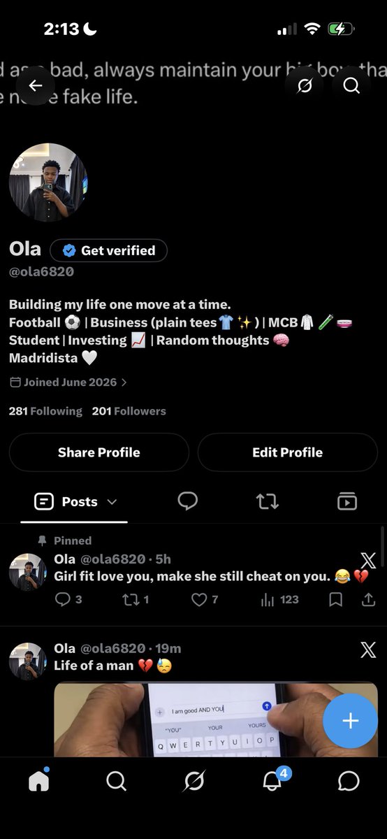 ola6820's tweet photo. Yayyy 200 followers! 😭❤️

150 followers within24 hours.
Consistency really is the key. 🚀

I’m still active and engaging aggressively 😂
Like, comment &amp; repost this.

Follow me — I’ll follow back ASAP. 🤝❤️ https://t.co/H9Hxh5XWdP