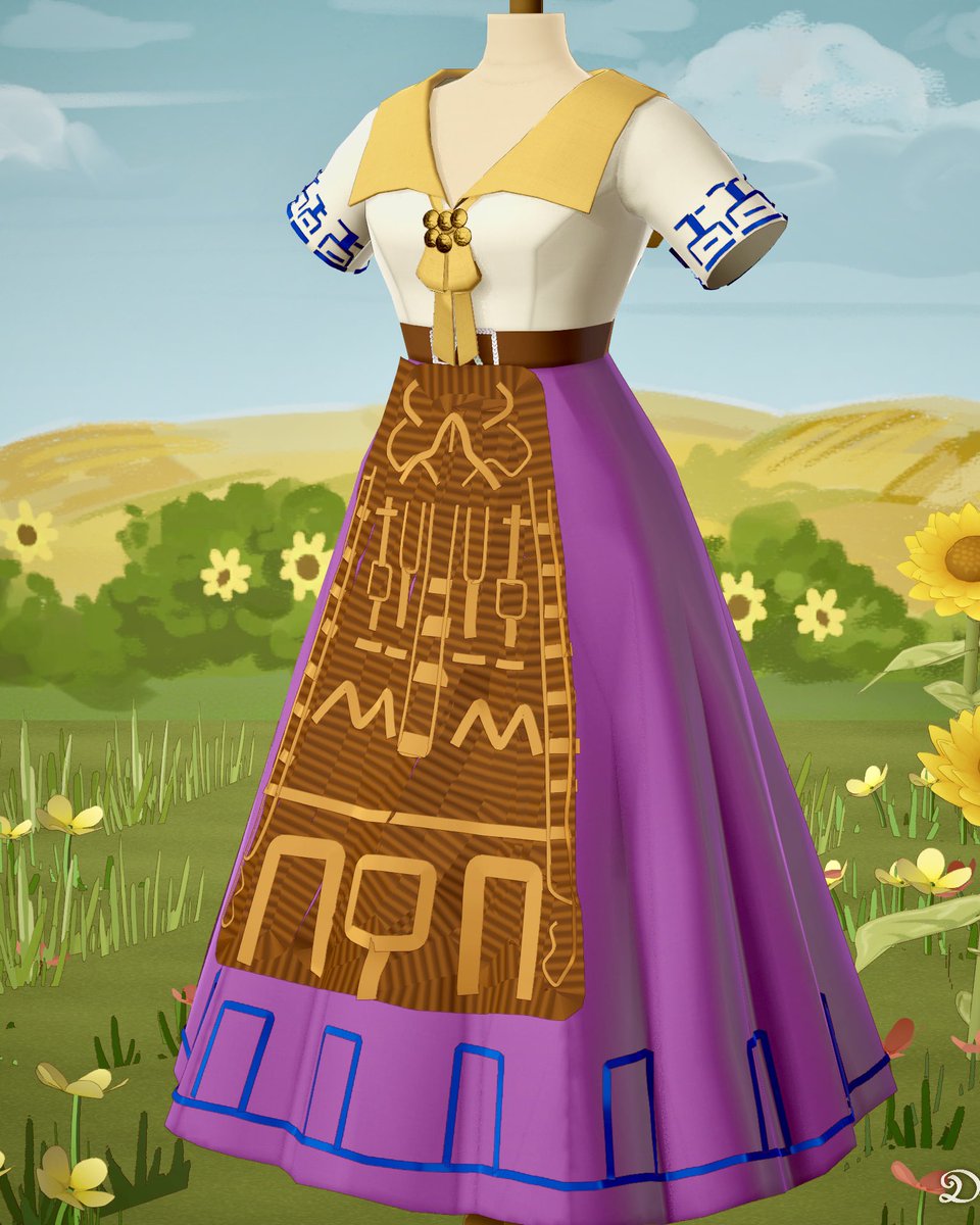 twilisita's tweet photo. made an ocarina of time malon dress in dressmaker https://t.co/S0P3mhU4px