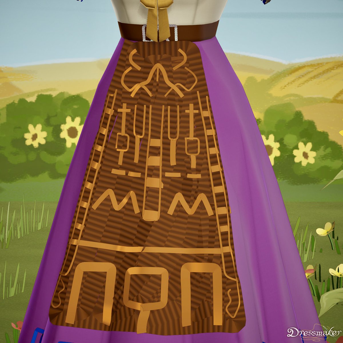 twilisita's tweet photo. made an ocarina of time malon dress in dressmaker https://t.co/S0P3mhU4px