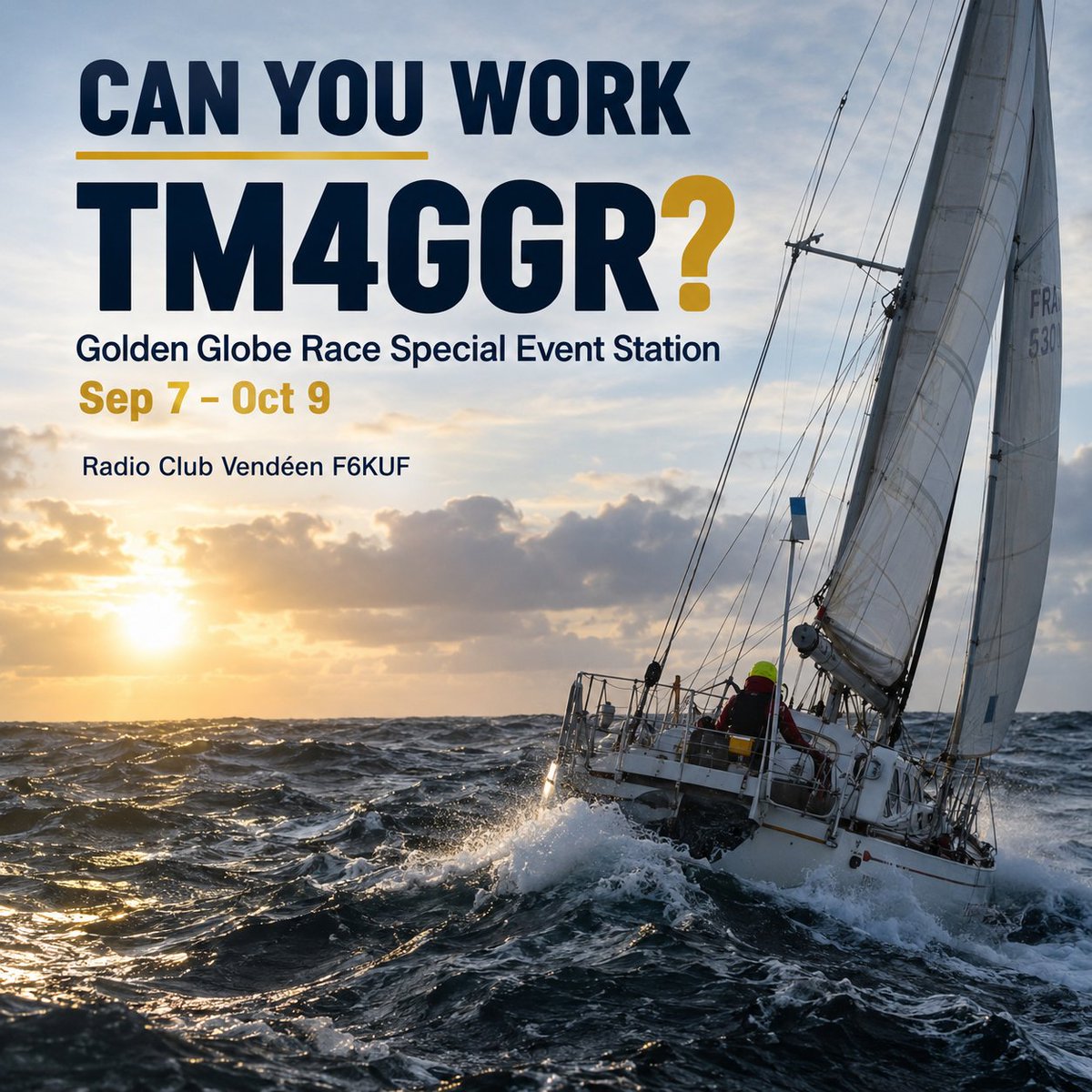 ailunce's tweet photo. ⛵ Have you worked #TM4GGR yet? 📡
The 2026 Golden Globe Race is on, and TM4GGR is active through Oct. 9.
🧭 Around-the-world #sailing meets #amateurradio.

 #HamRadio #GoldenGlobeRace #QSO #DX #HF #shortwave https://t.co/9aPVNOhzGz